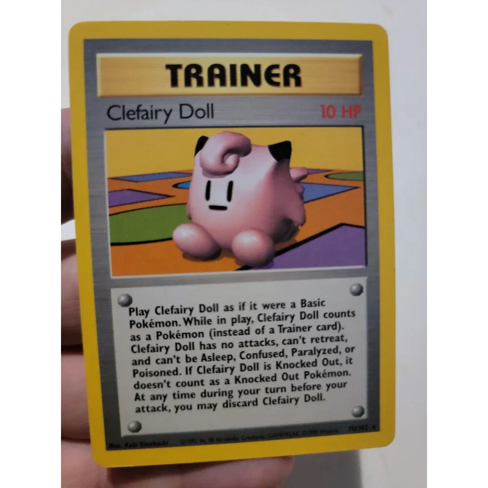 Pokemon TCG Card Vintage 1999 WOTC Game Freak Nintendo Trainer Clefairy Doll